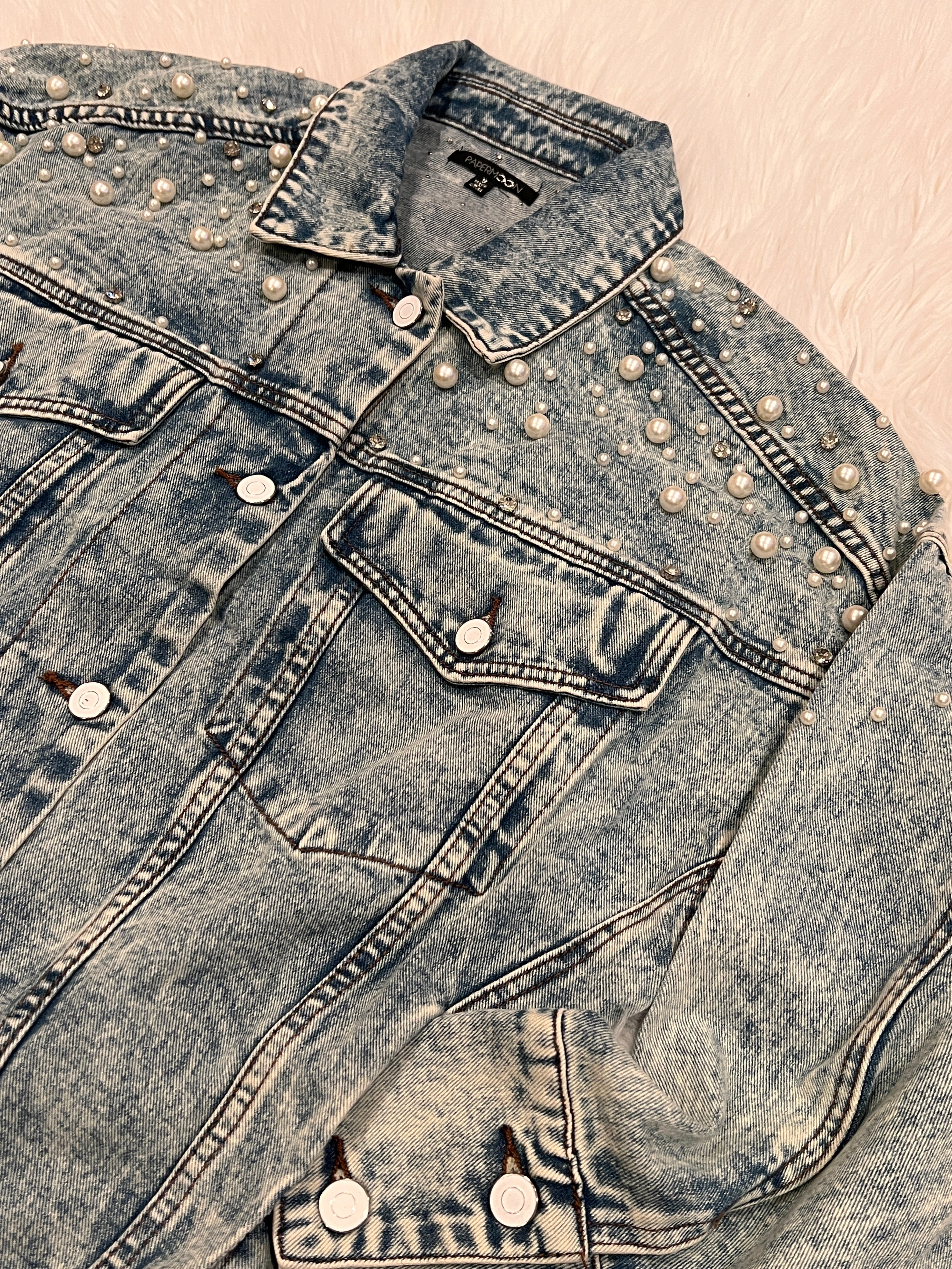 Diamonds And Pearls Denim Jacket