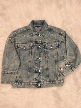 Load image into Gallery viewer, Diamonds And Pearls Denim Jacket
