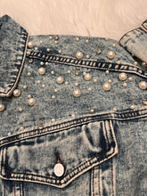 Load image into Gallery viewer, Diamonds And Pearls Denim Jacket
