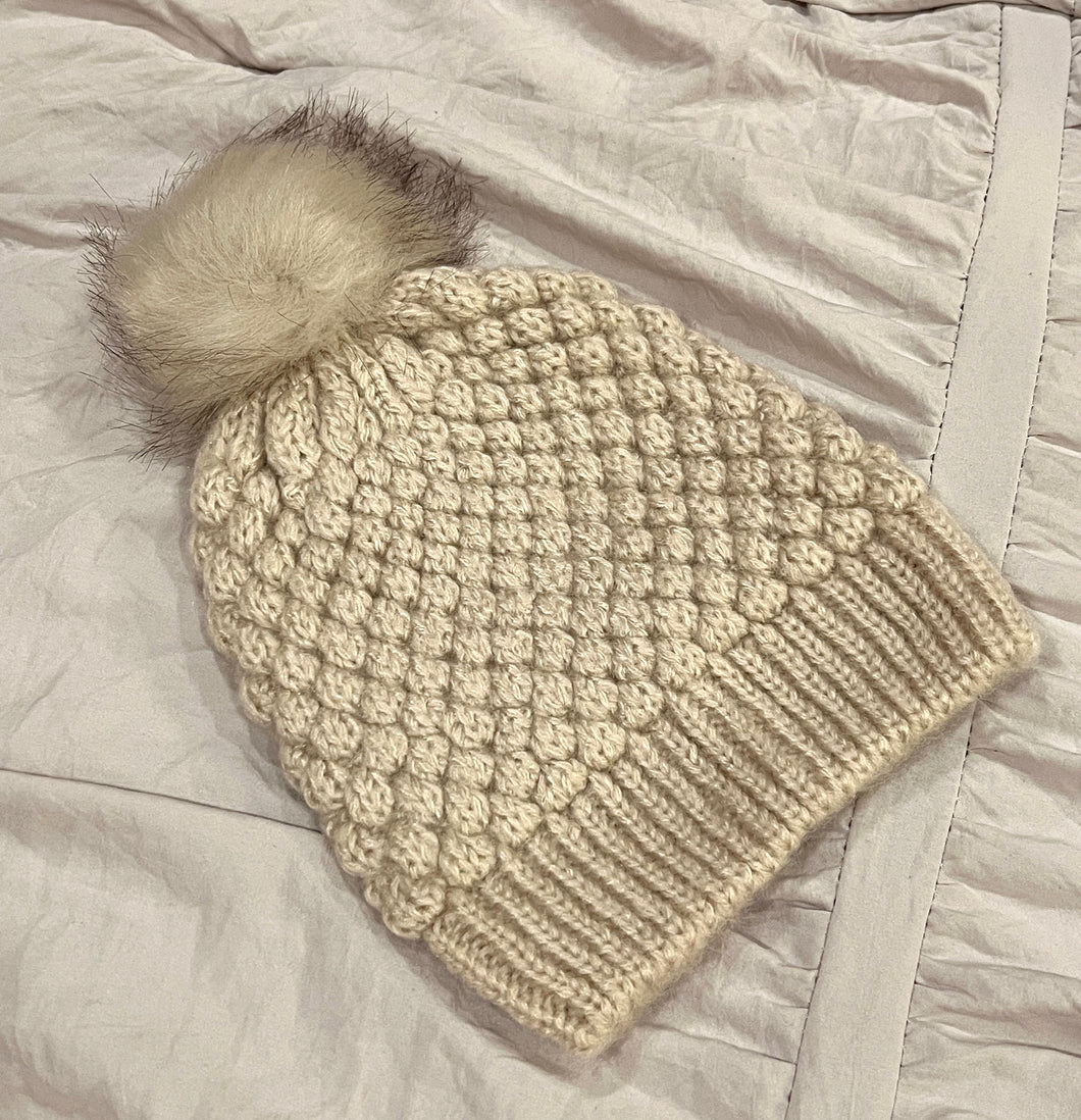 Big Bear Knit Pom Pom Beanie