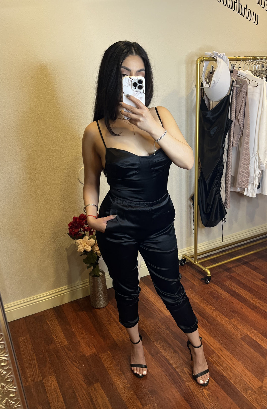 Kim Satin Bustier Bodysuit