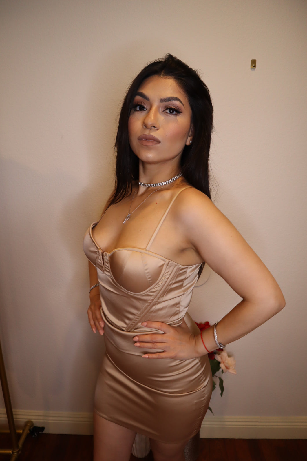 Carmen Satin Dress